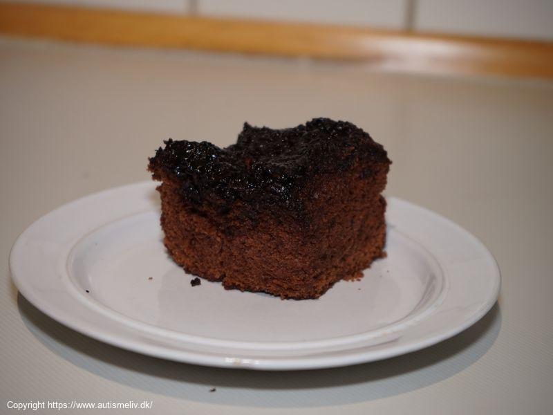 Chokoladekage med kaffetopping