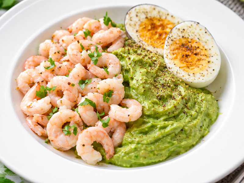 Shrimp in Hot Jade Cream