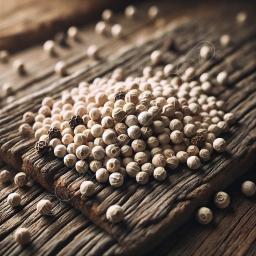 whole white peppercorns on rustic table a42f5 med 