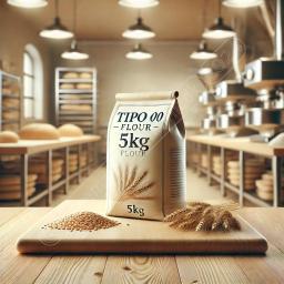 A realistic illustration of a 5kg bag of Tipo 00 f 51392small 